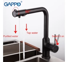 Смеситель Gappo для кухни со встроенным фильтром (краном) под питьевую воду G4390-10