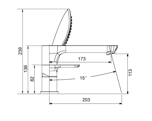 Смеситель Gappo Noar на борт ванны G1148