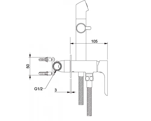 Смеситель с гигиеническим душем Gappo G7248-1