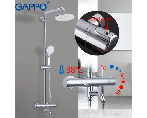 Душевая стойка с термостатом Gappo G2490