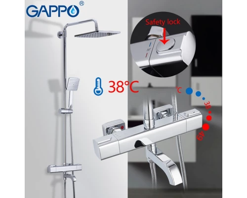 Душевая стойка с термостатом Gappo G2491