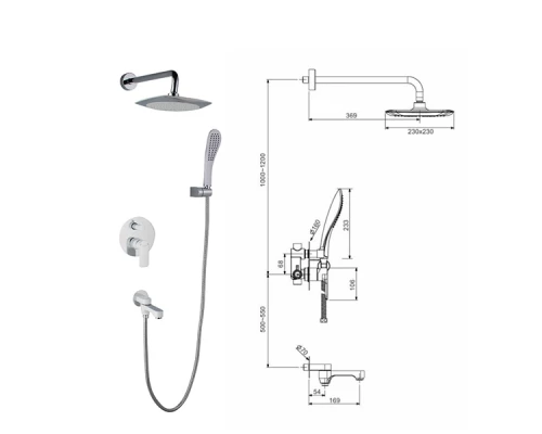 Душевой комплект Gappo G7148-8