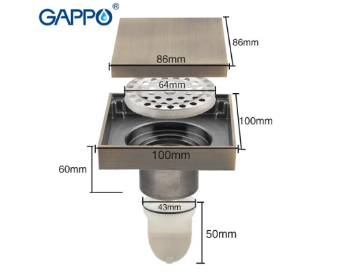 Душевой трап Gappo G81005-4