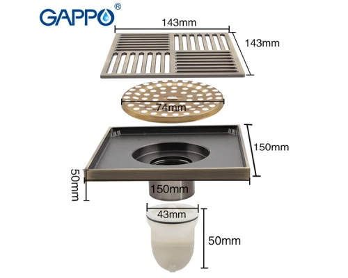 Душевой трап Gappo G81501-4