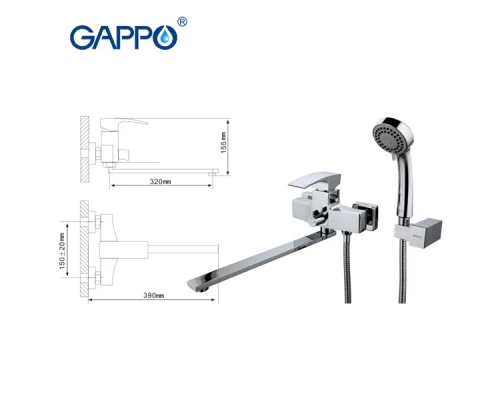 Смеситель Gappo Jacob для ванны G2207