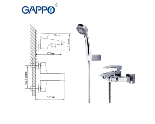 Смеситель Gappo Jacob для ванны G3007