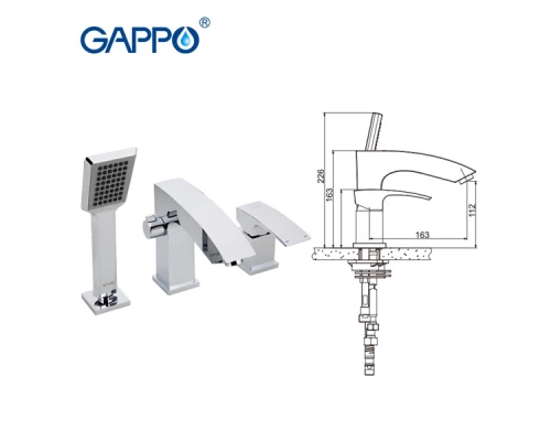 Смеситель Gappo Jacob для ванны на борт ванны G1107