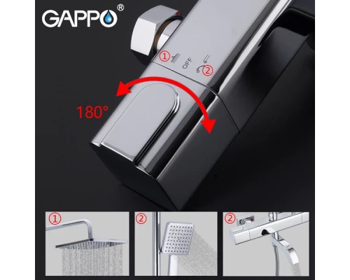 Душевая стойка с термостатом Gappo G2491
