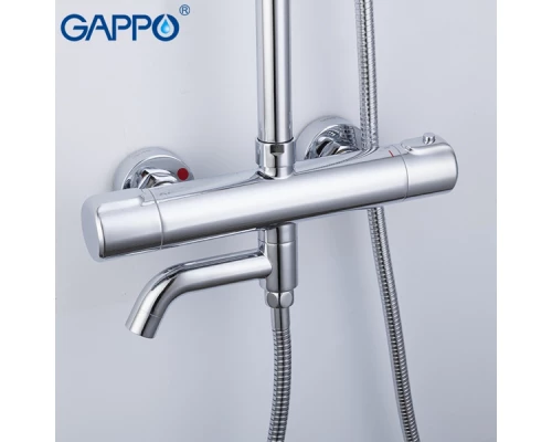 Душевая стойка с термостатом Gappo G2490