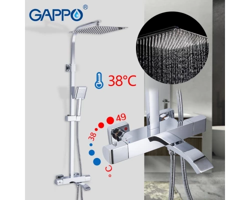 Душевая стойка с термостатом Gappo G2407-40