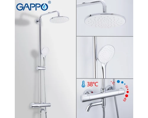 Душевая стойка с термостатом Gappo G2490