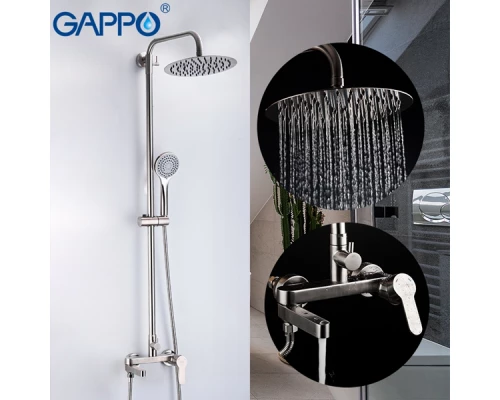 Душевая стойка со смесителем телескопическая Gappo G2418