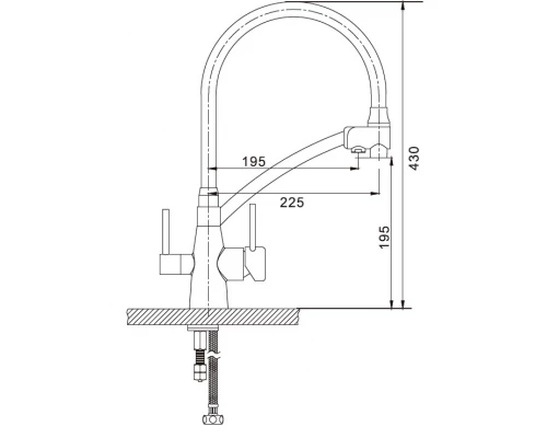 Смеситель Gappo для кухни с гибким изливом G4398-1