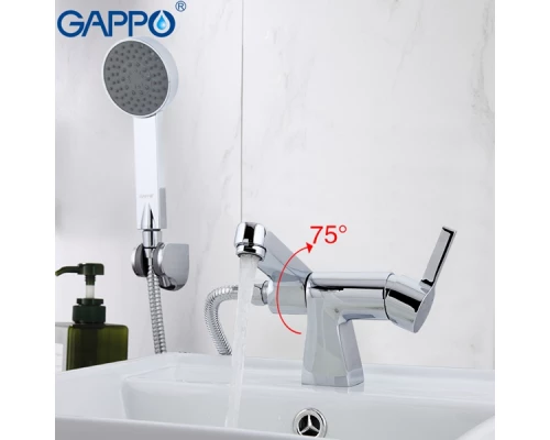 Cмеситель для ванны и раковины Gappo Chanel G1204 с душевой лейкой
