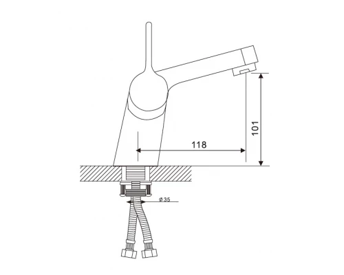 Cмеситель для ванны и раковины Gappo Chanel G1204 с душевой лейкой