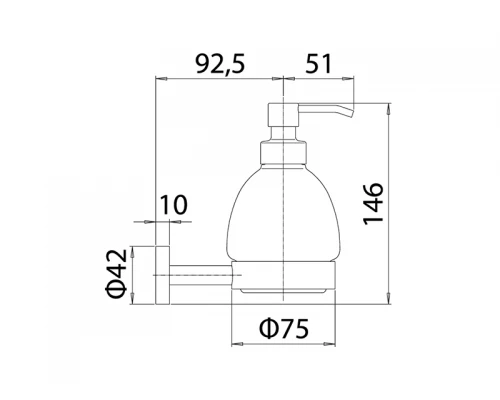 Дозатор настенный,Chrome
