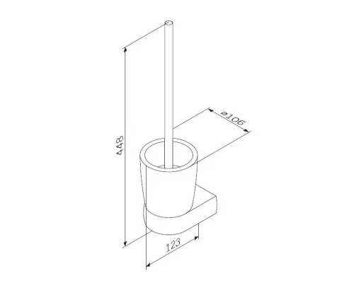 Ершик для туалета Am.Pm Sensation A3033300 VSTV