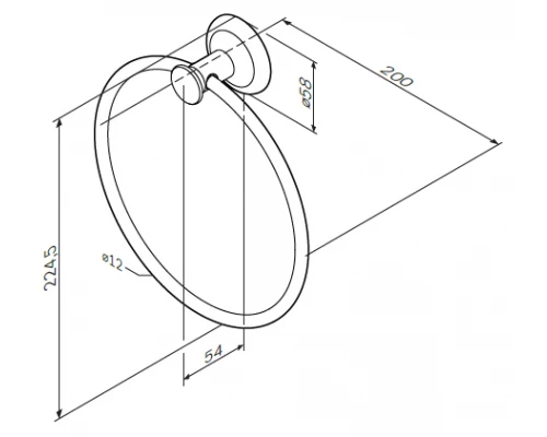Полотенцедержатель кольцо Am.Pm Like A8034400, 20 см, хром