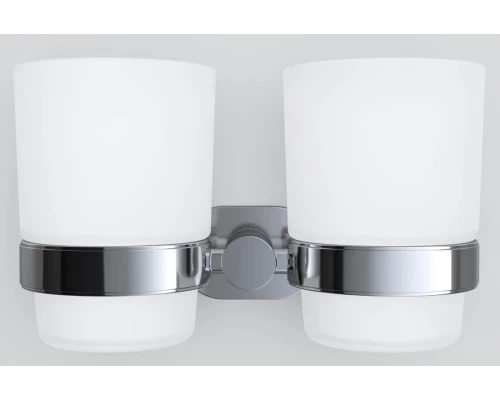 Двойной стеклянный стакан Am.Pm Sense L A74343400 с настенным держателем, хром