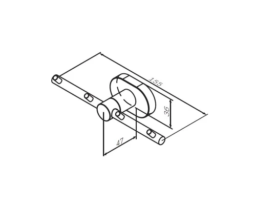 Набор крючков для полотенец Am.Pm Sense L A7435900, четверной, хром