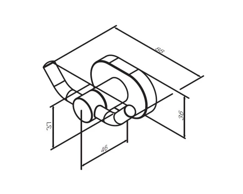 Двойной крючок для полотенец Am.Pm Sense L A7435600, хром