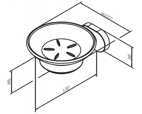 Мыльница Am.Pm Sense L A7434200, хром