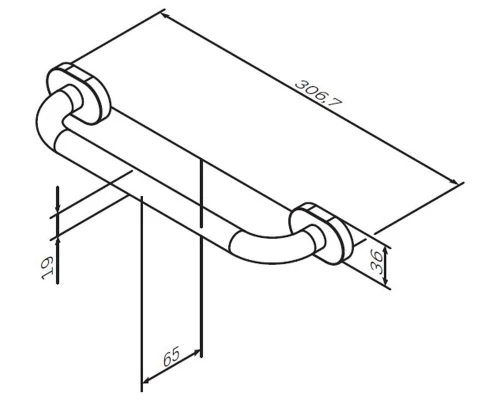 Поручень Am.Pm Sense L A7432500, хром