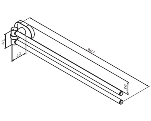 Полотенцедержатель Am.Pm Sense L A7432600, 38 см, хром