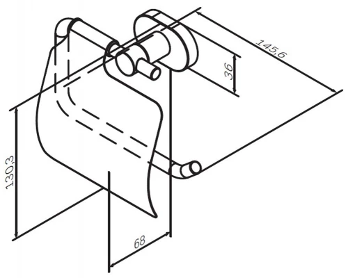 Держатель туалетной бумаги Am.Pm Sense L A74341400 с крышкой, хром