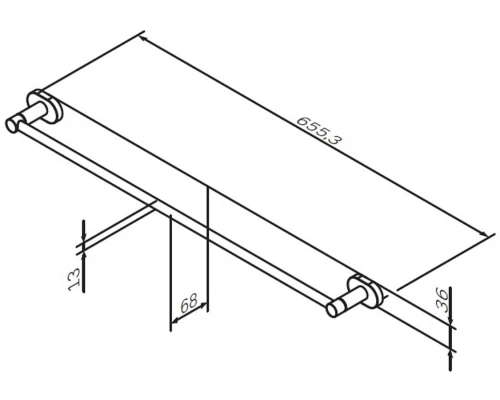 Полотенцедержатель Am.Pm Sense L A74346400, 65 см, хром