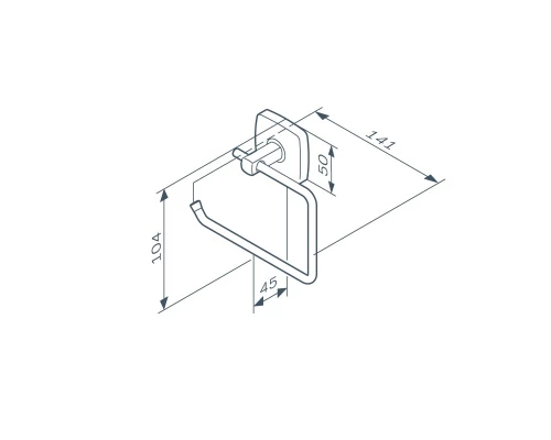 Держатель туалетной бумаги Am.Pm Gem, черный матовый, A9034122