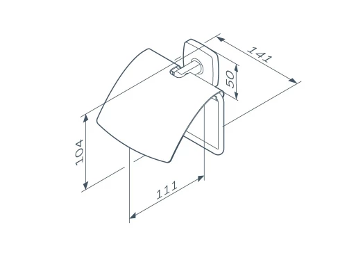 Держатель туалетной бумаги Am.Pm Gem с крышкой, черный матовый, A90341422
