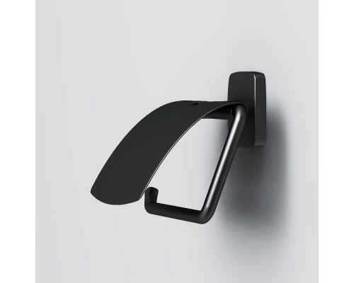 Держатель туалетной бумаги Am.Pm Gem с крышкой, черный матовый, A90341422