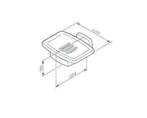 Мыльница Am.Pm Gem, цвет держателя черный матовый, A9034222