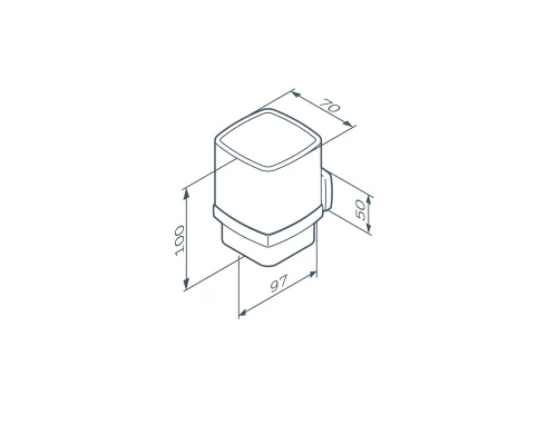 Стакан для зубных щеток Am.Pm Gem, цвет держателя черный матовый, A9034322