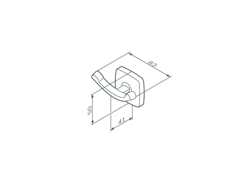 Крючок Am.Pm Gem для полотенец двойной, черный матовый, A9035622