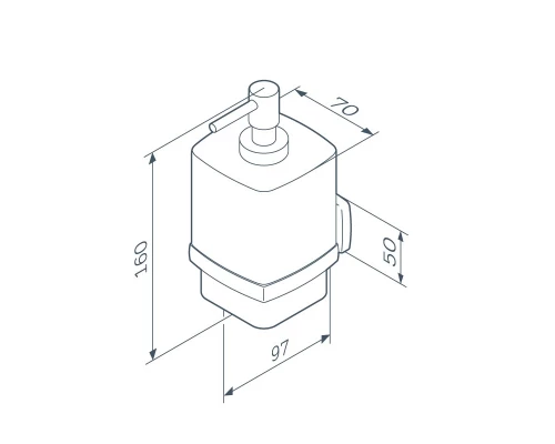 Дозатор для жидкого мыла Am.Pm Gem, цвет держателя черный матовый, A9036922