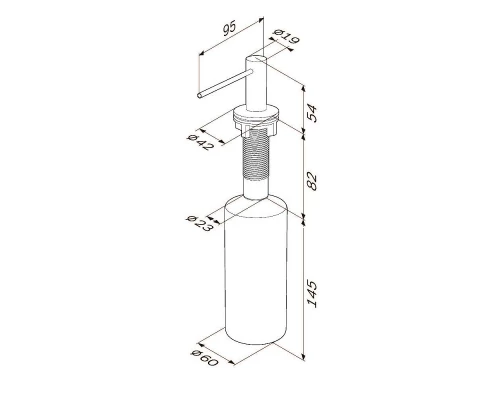 Дозатор универсальный Am.Pm Gem, цвет черный матовый, A9037222