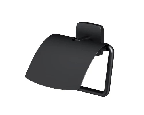 Держатель туалетной бумаги Am.Pm Gem с крышкой, черный матовый, A90341422