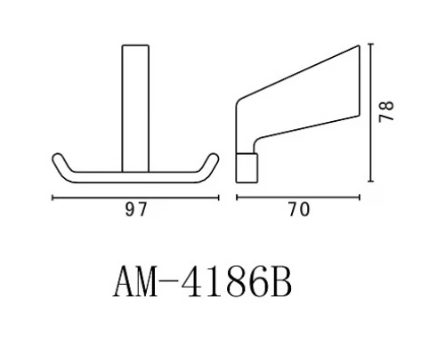 Двойной крючок Art&Max Techno AM-E-4186В