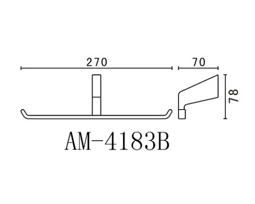 Бумагодержатель и полотенцедержатель Art&Max Techno AM-E-4183В, 27 см, хром
