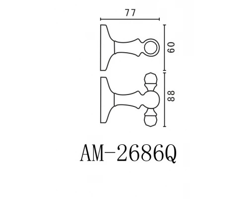 Двойной крючок Art&Max Antic AM-E-2686Q
