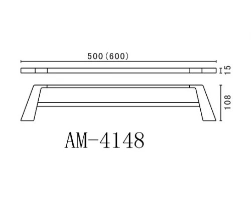 Двойной полотенцедержатель Art&Max Techno AM-E-4148, 50 см, хром