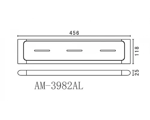 Металлическая полка Art&Max Platino (Платино) AM-E-3982AL