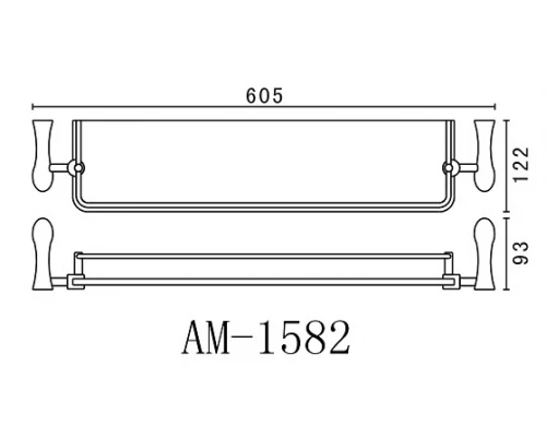 Полка стеклянная Art&Max Elegant AM-E-1582