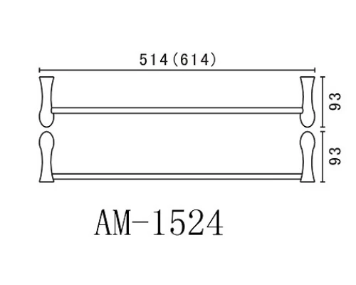 Полотенцедержатель Art&Max Elegant AM-E-1524, 51.4 см, хром