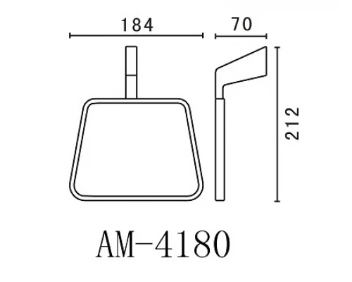 Полотенцедержатель Art&Max Techno AM-E-4180, 18.4 см, хром