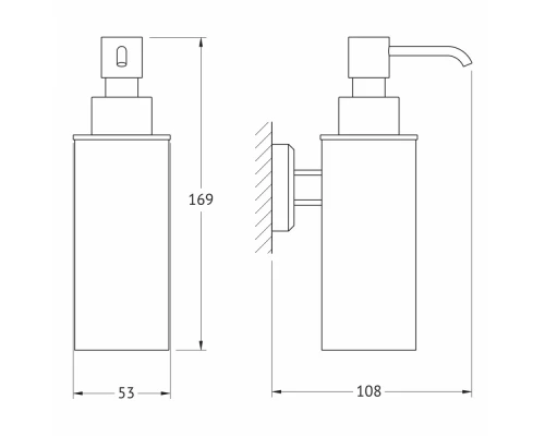 Держатель Artwelle Hagel 9932 с дозатором жидкого мыла, цвет хром