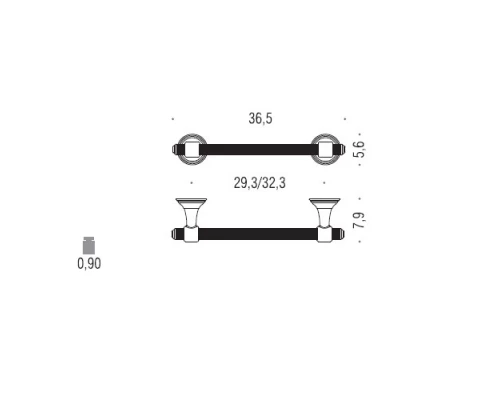 Полотенцедержатель Colombo Hermitage B3309.OA, античная бронза