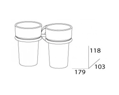 Держатель с 2-мя стаканами FBS Vizovice VIZ 007